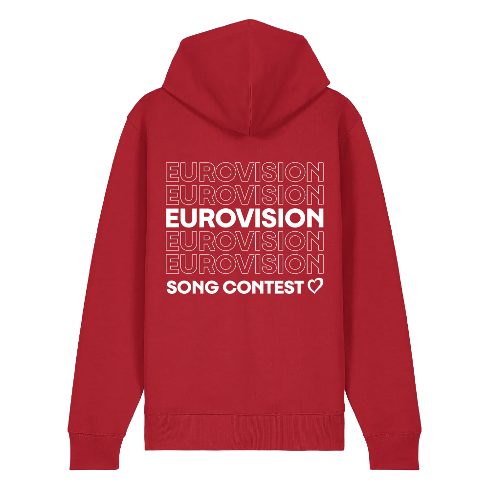 Repeat Logo Zip Thru Hoodie (Red) - Image 3